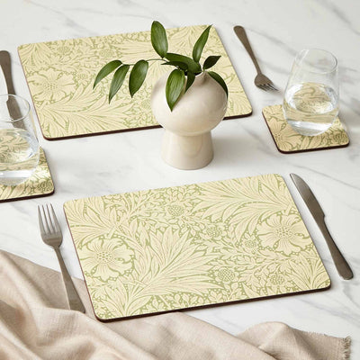 Morris & Co. Marigold 6 Placemats, Green