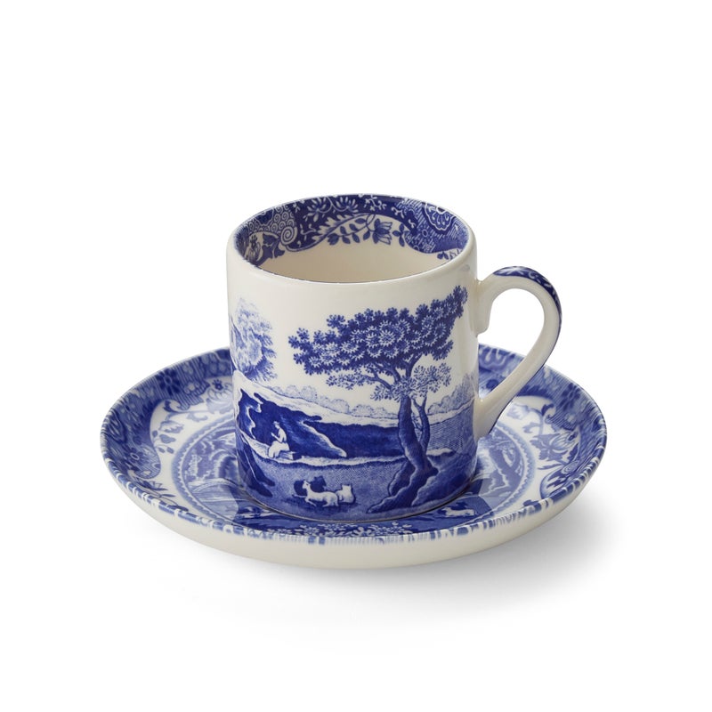 Spode Blue Italian  Coffee Cups & Saucer