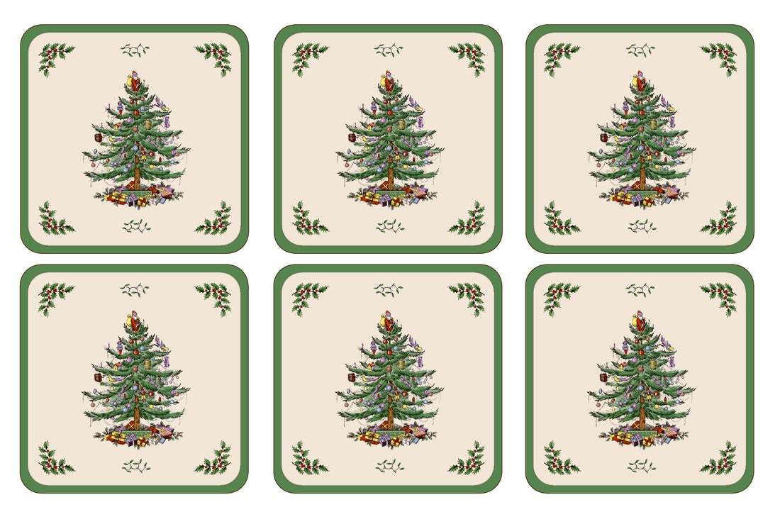 Christmas Tree Set of 6 Coasters