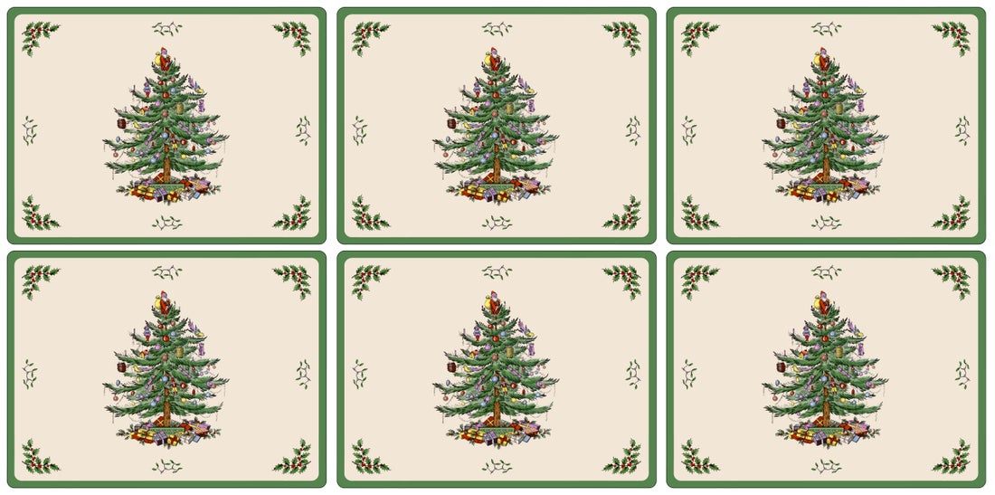 Christmas Tree Set of 6 Placemats