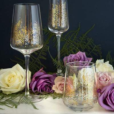 Sara Miller Chelsea Collection Set of 4 Champagne Flutes