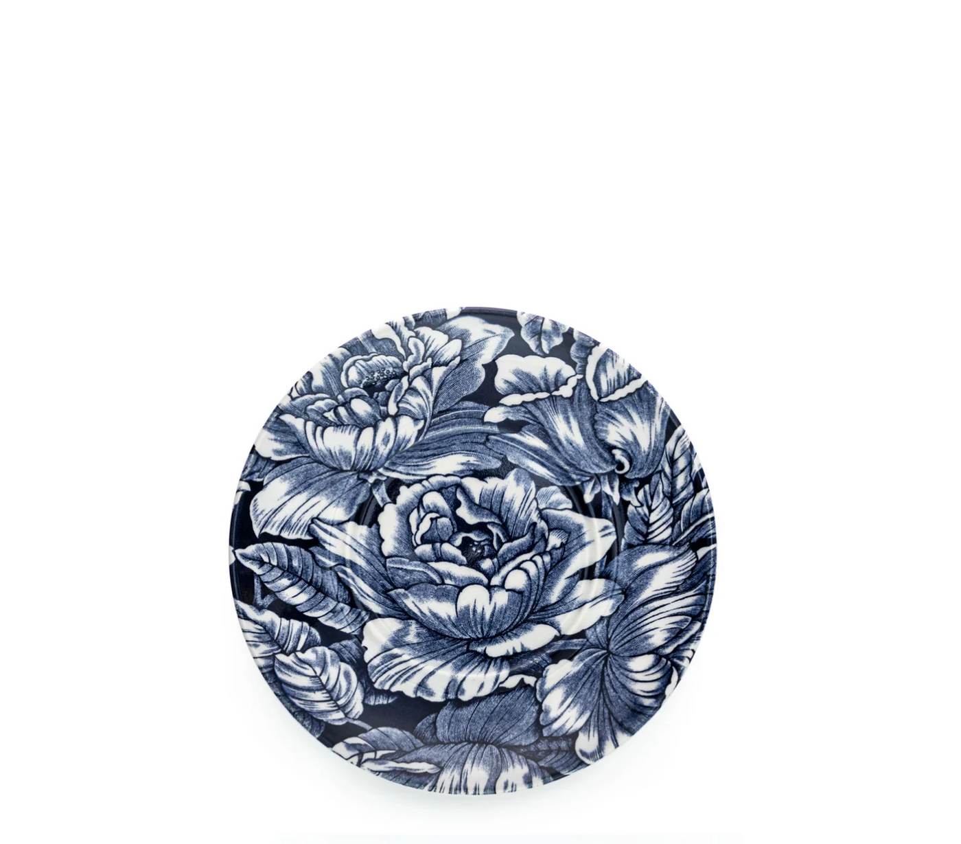 Burleigh Ink Blue Hibiscus Coffee Saucer 14cm