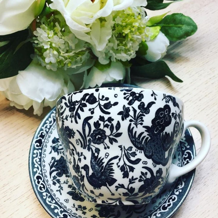 Black Regal Peacock Breakfast Saucer