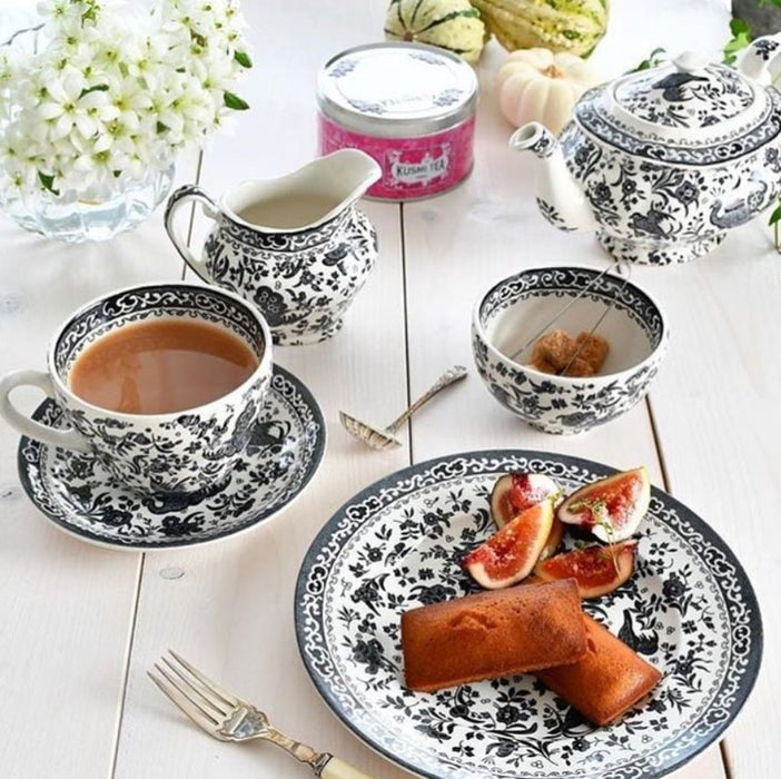 Black Regal Peacock Breakfast Saucer