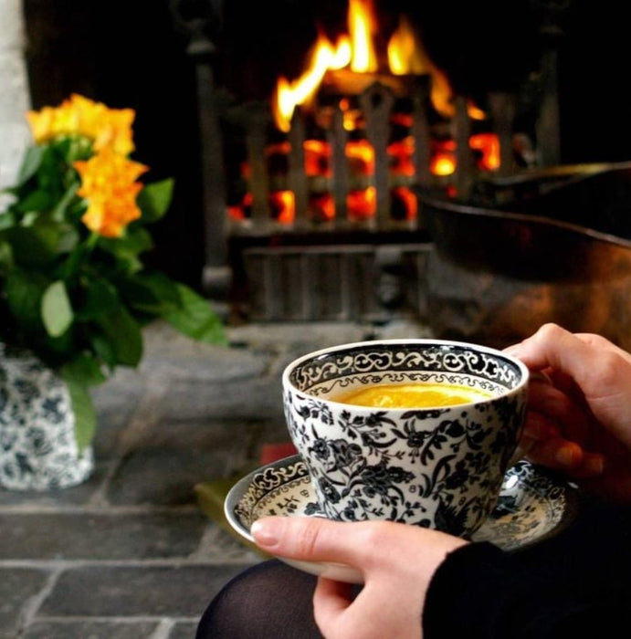 Black Regal Peacock Breakfast Saucer