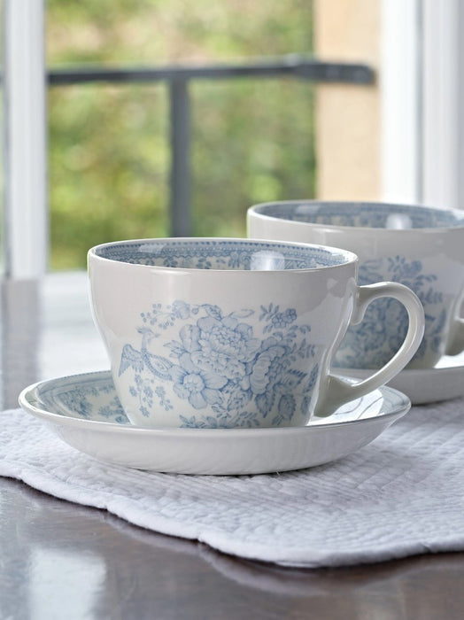 Blue Asiatic Pheasants Breakfast Saucer