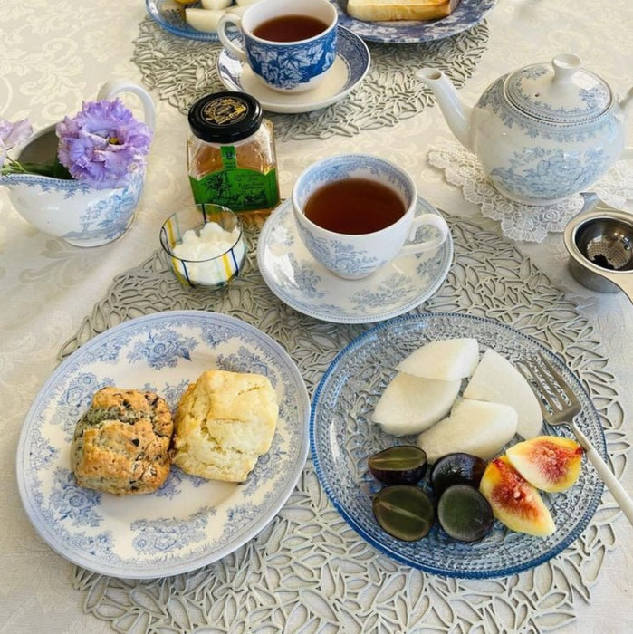 Blue Asiatic Pheasants Teacup & Saucer