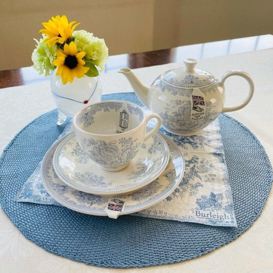 Burleigh Blue Asiatic Pheasants Teacup & Saucer