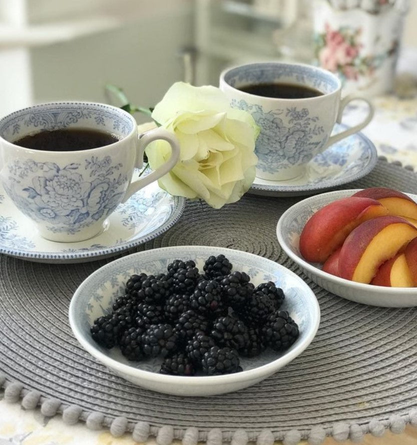 Burleigh Blue Asiatic Pheasants Teacup & Saucer