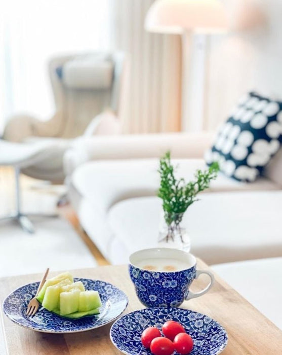 Blue Calico Breakfast Saucer