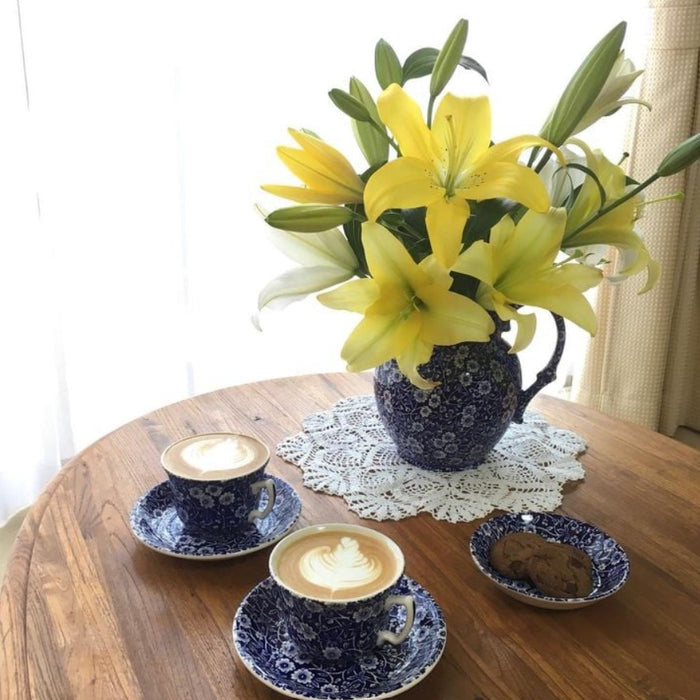 Blue Calico Teacup 3 - Piece Gift Set