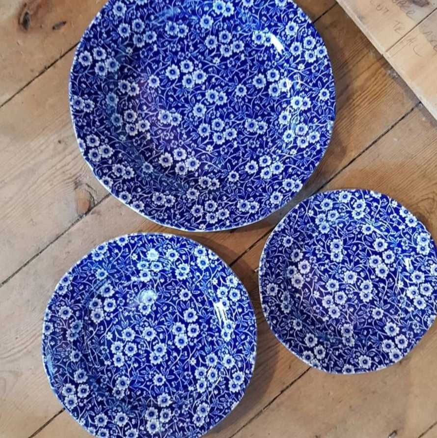 Burleigh Blue Calico Plate 26.5cm/10.5