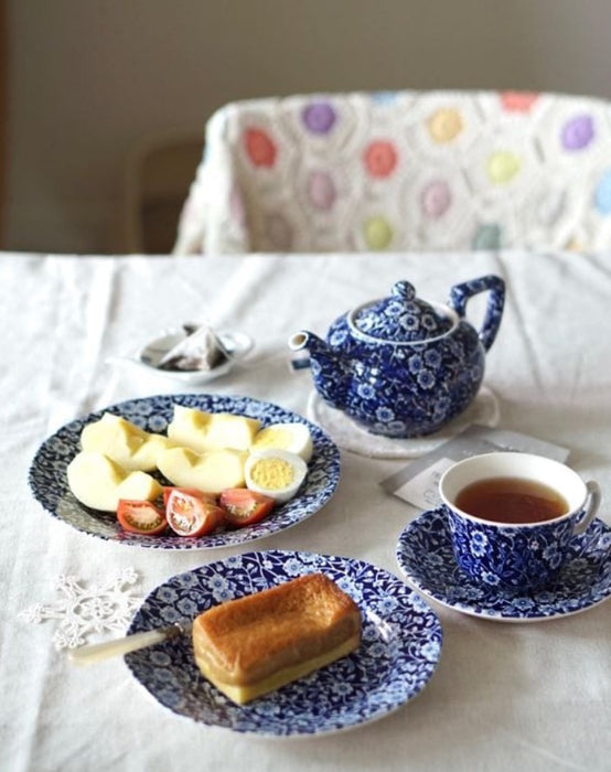 Blue Calico Teacup 3 - Piece Gift Set