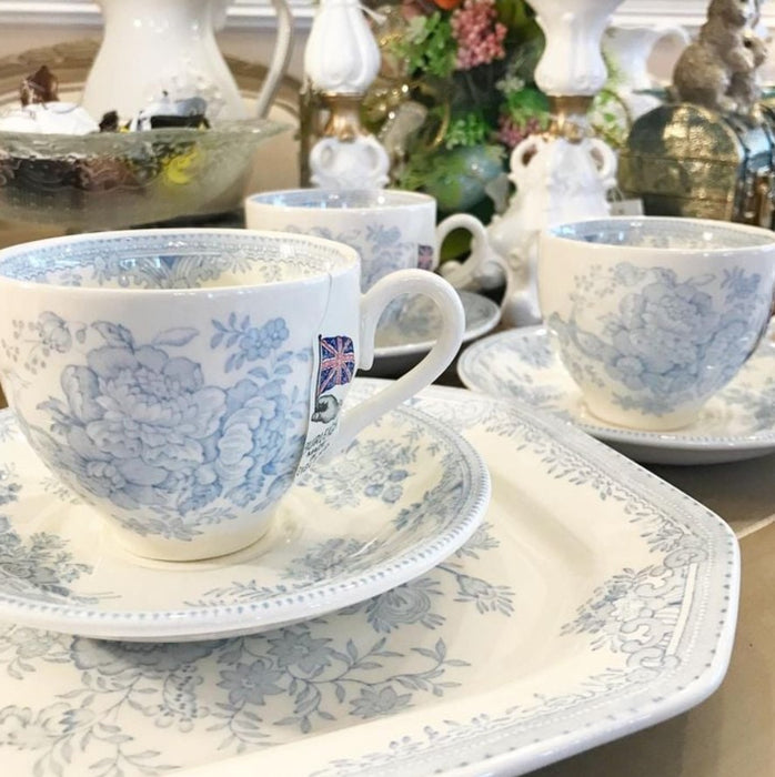 Blue Asiatic Pheasants Teacup & Saucer