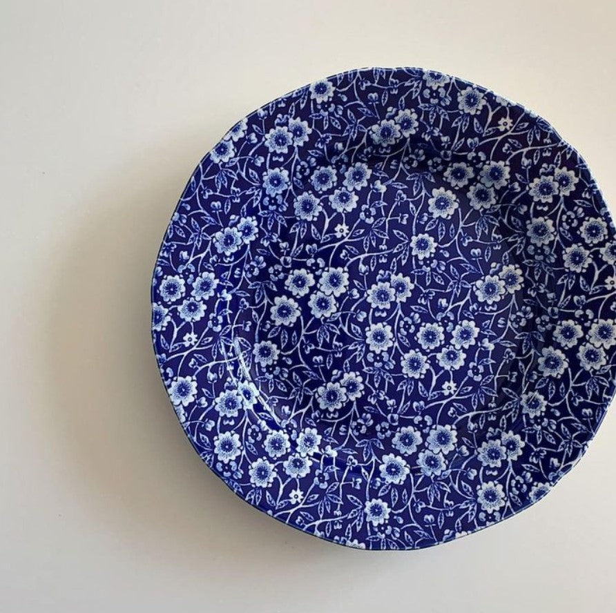 Burleigh Blue Calico Plate 21.5cm/8.5