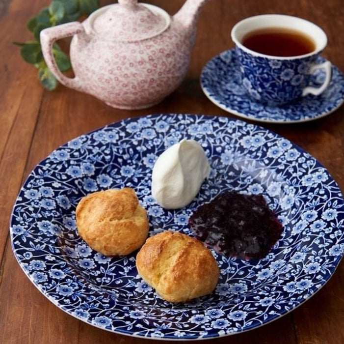 Blue Calico Plate 26.5cm/10.5