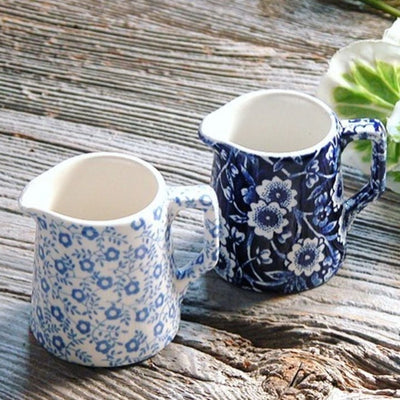 Burleigh Blue Calico Tankard Jug Mini 160ml/1/4 pt