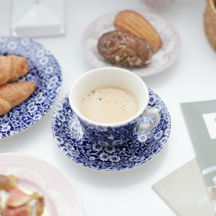 Blue Calico Teacup 3 - Piece Gift Set