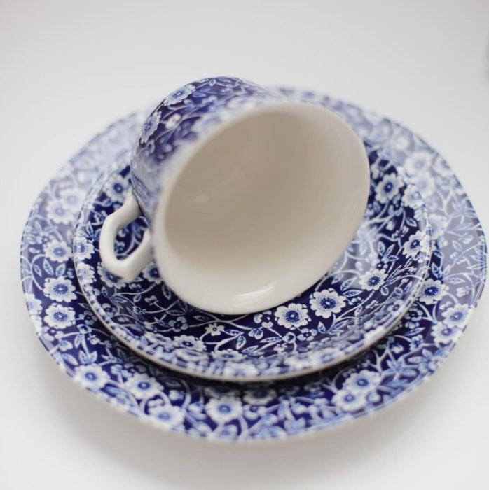 Blue Calico Teacup 3 - Piece Gift Set