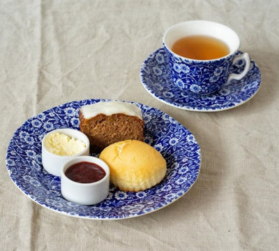 Burleigh Blue Calico Tea Saucer