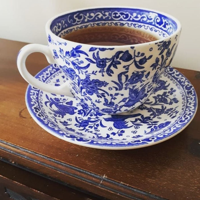 Blue Regal Peacock Breakfast Saucer