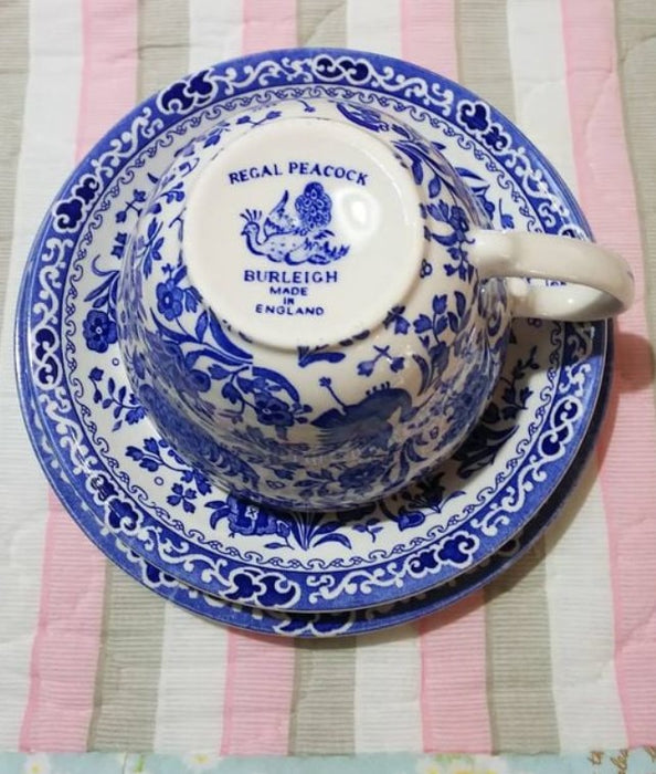 Blue Regal Peacock Breakfast Saucer