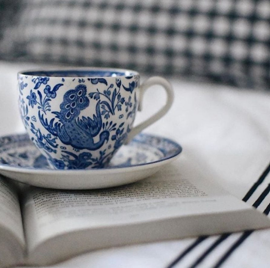 Burleigh Blue Regal Peacock Tea Saucer