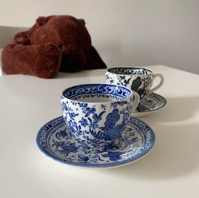 Burleigh Blue Regal Peacock Tea Cup 187ml/1/3pt