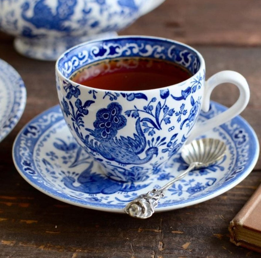 Burleigh Blue Regal Peacock Tea Saucer