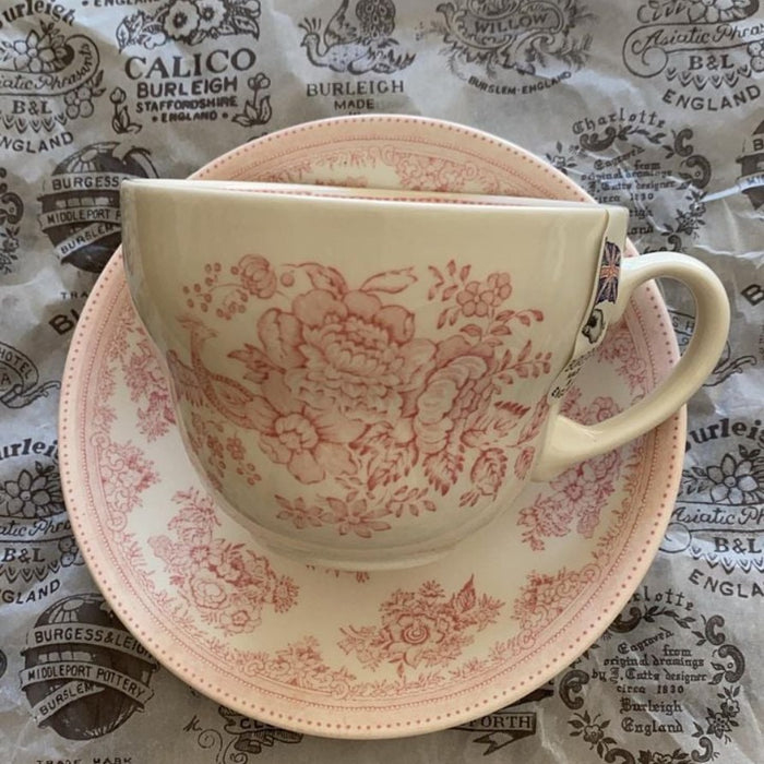 Pink Asiatic Pheasants Breakfast Saucer