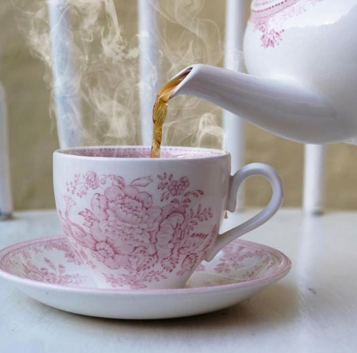 Pink Asiatic Pheasants Tea Saucer