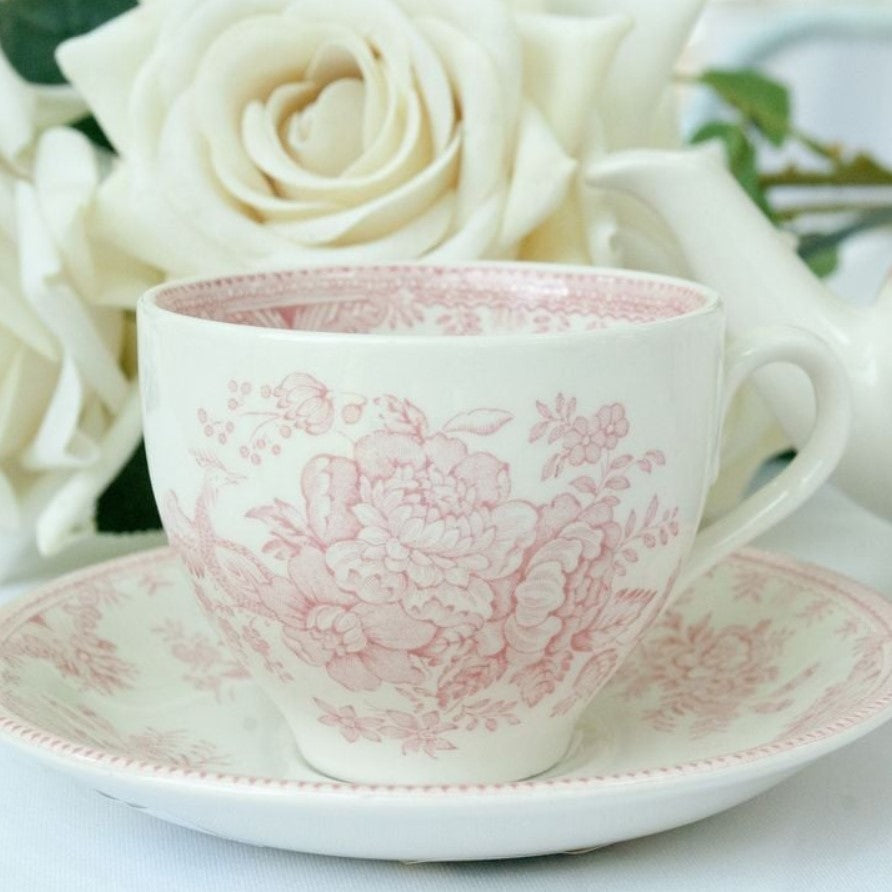 Burleigh Pink Asiatic Pheasants Tea Cup 187ml