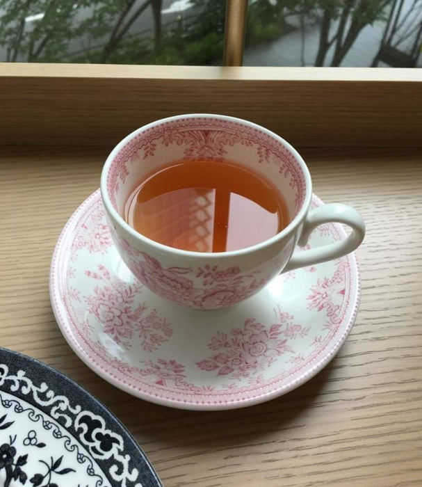 Pink Asiatic Pheasants Tea Cup 187ml/1/3pt