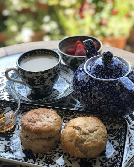 Black Regal Peacock Tea Saucer