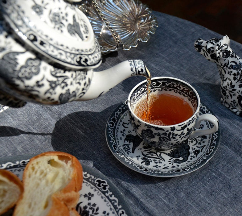 Black Regal Peacock Tea Saucer