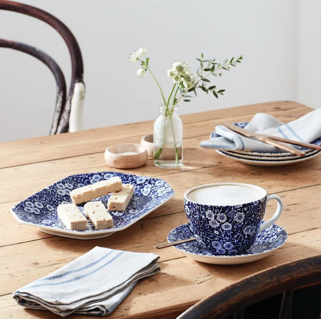 Burleigh Blue Calico Breakfast Cup 3 - Piece Gift Set