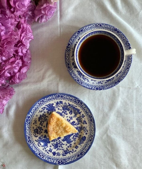 Blue Regal Peacock Breakfast Saucer