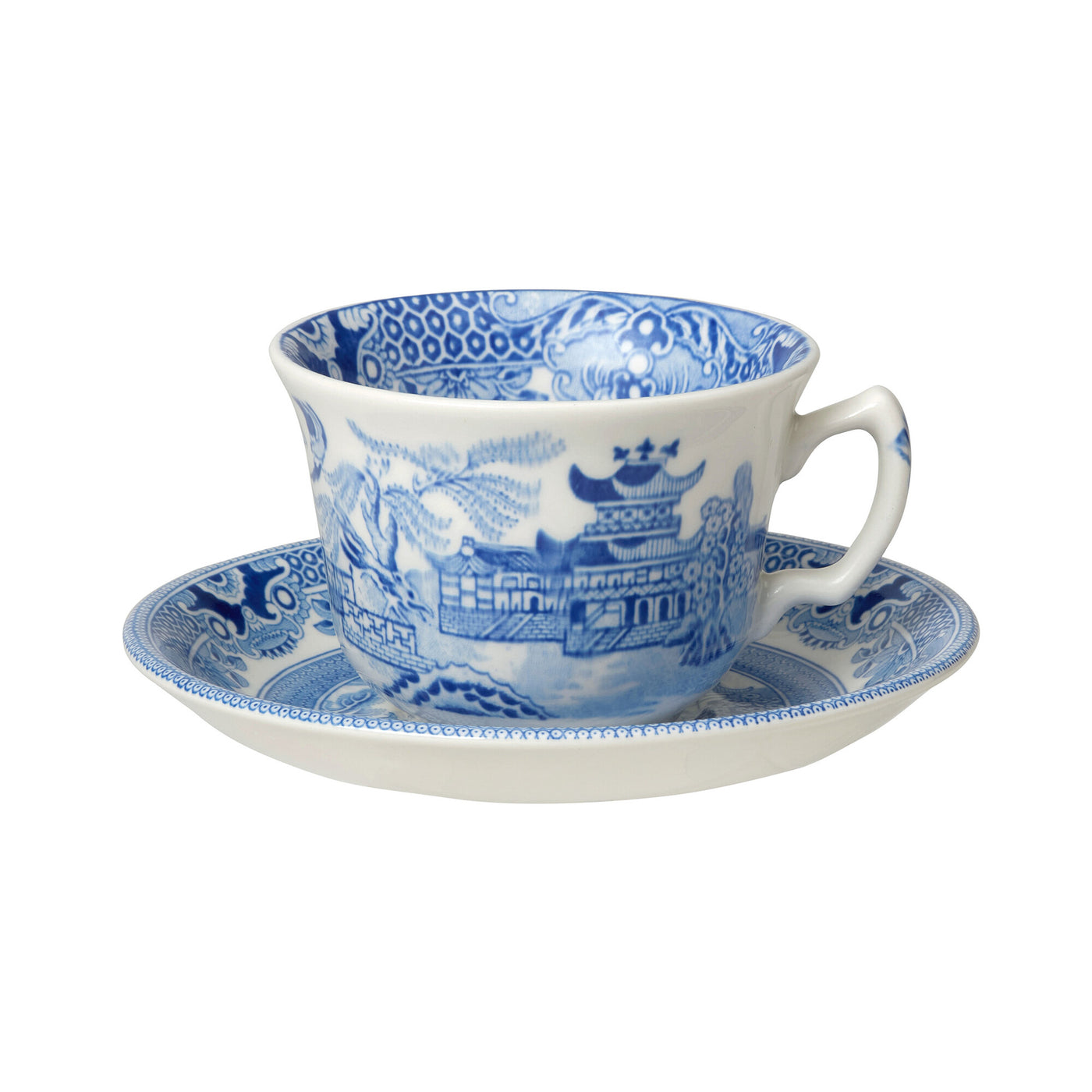 Burleigh Torquay Blue Willow Tea Saucer