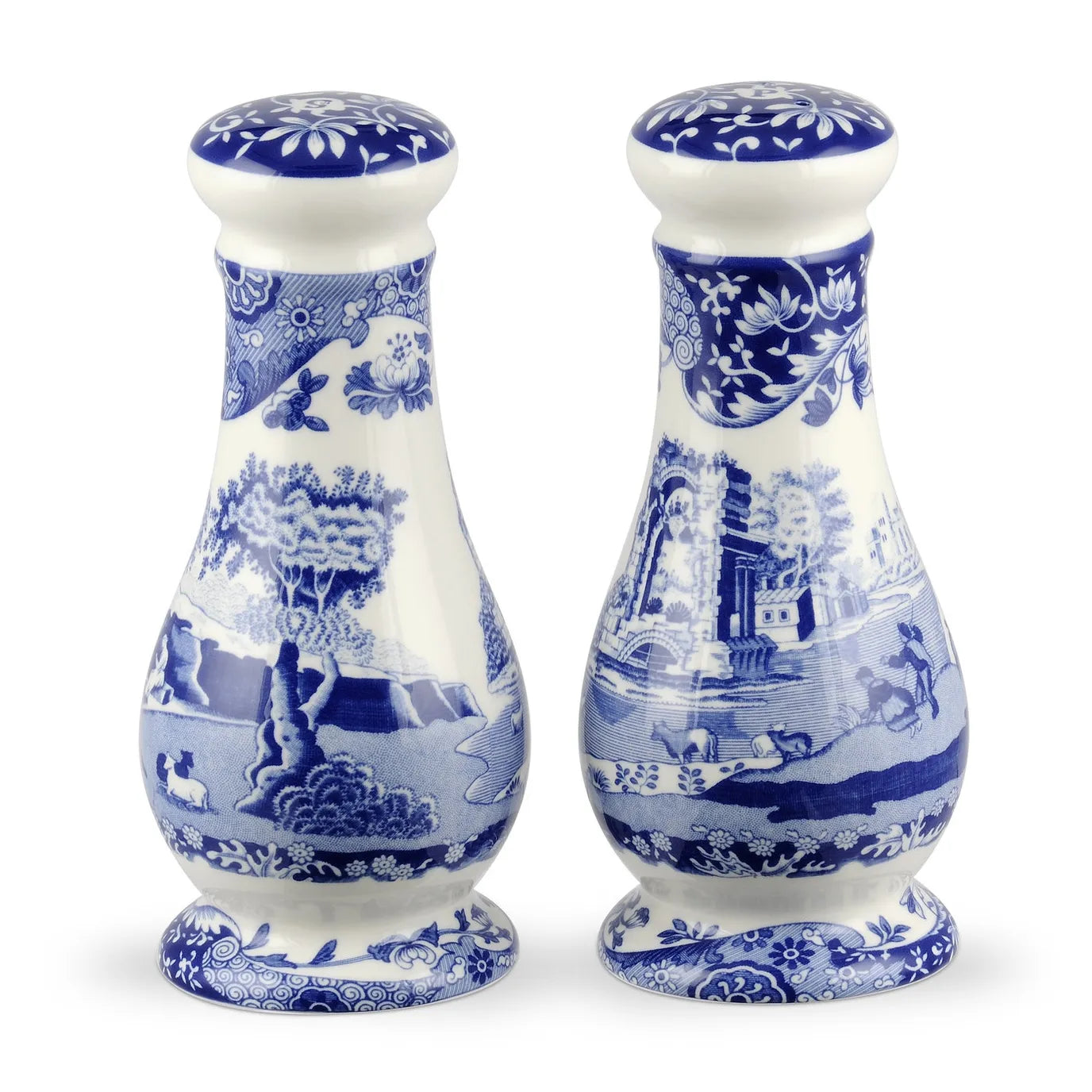 Spode Blue Italian 6 Inch Salt and Pepper Set