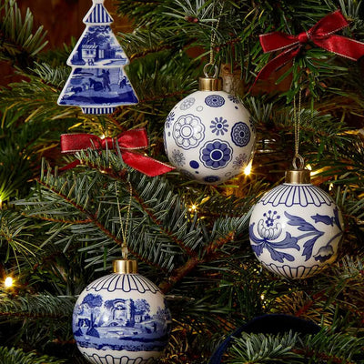 Spode Blue Italian Spokes Bauble