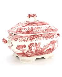 Spode Cranberry Italian Soup Tureen