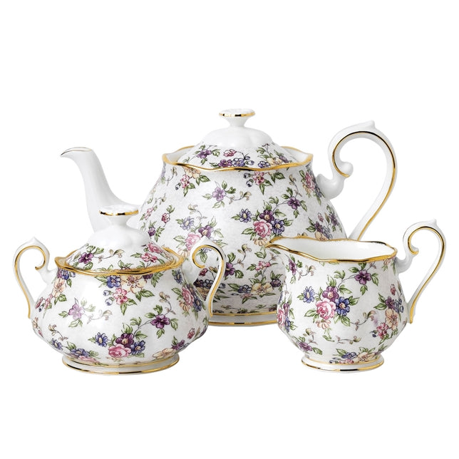 Royal Albert 100 Years of Royal Albert 1940 English Chintz 3-Piece Tea Set