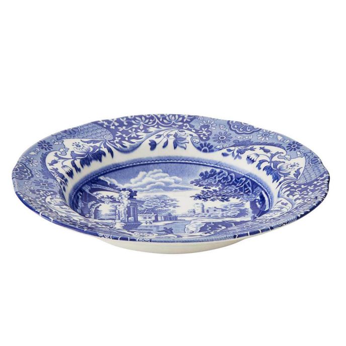 Blue Italian Soup Plate