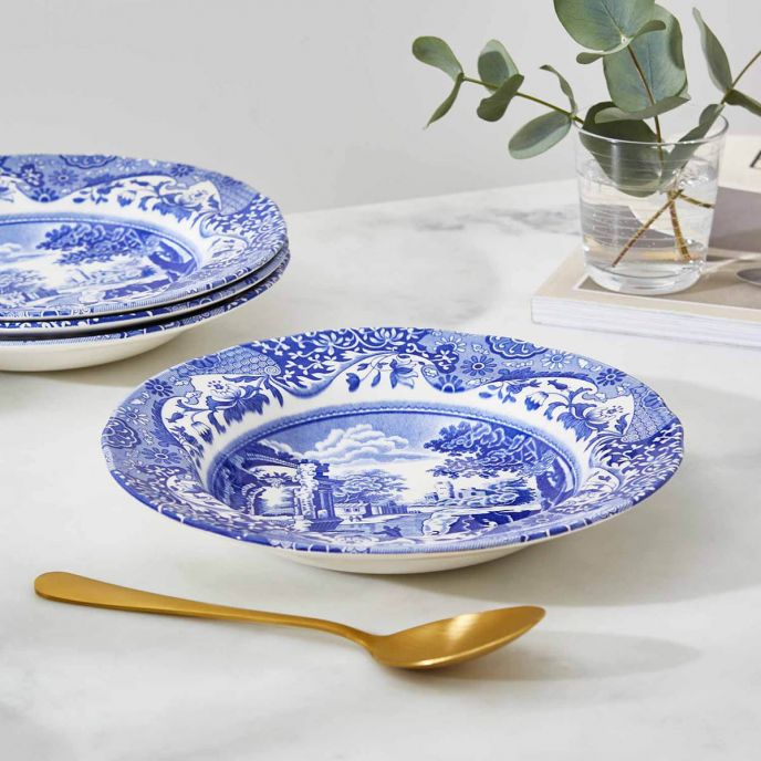 Blue Italian Soup Plate