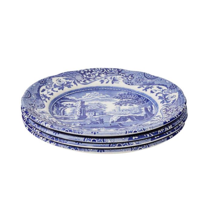 Blue Italian Set of 4 Tea Plates