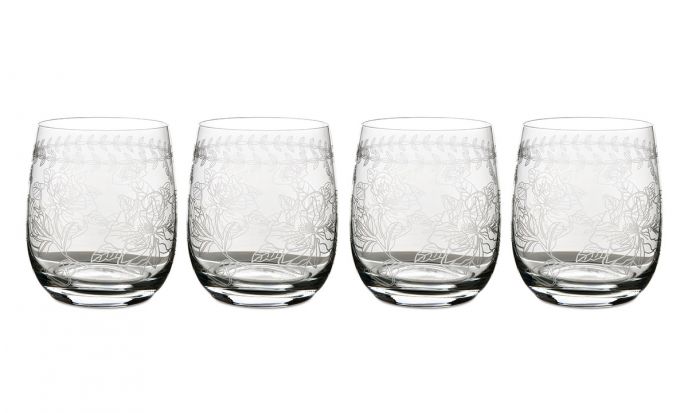 Botanic Garden Set of 4 Crystal Tumblers