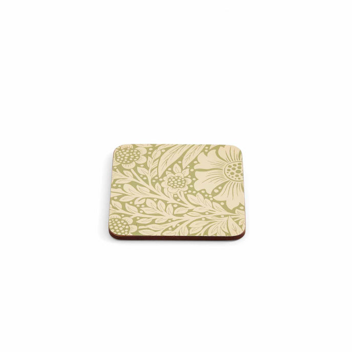 Morris & Co. Marigold 6 Coasters, Green