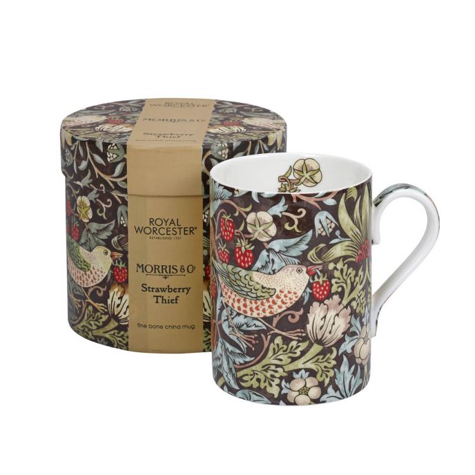 Morris & Co. Strawberry Thief Mug, Chocolate