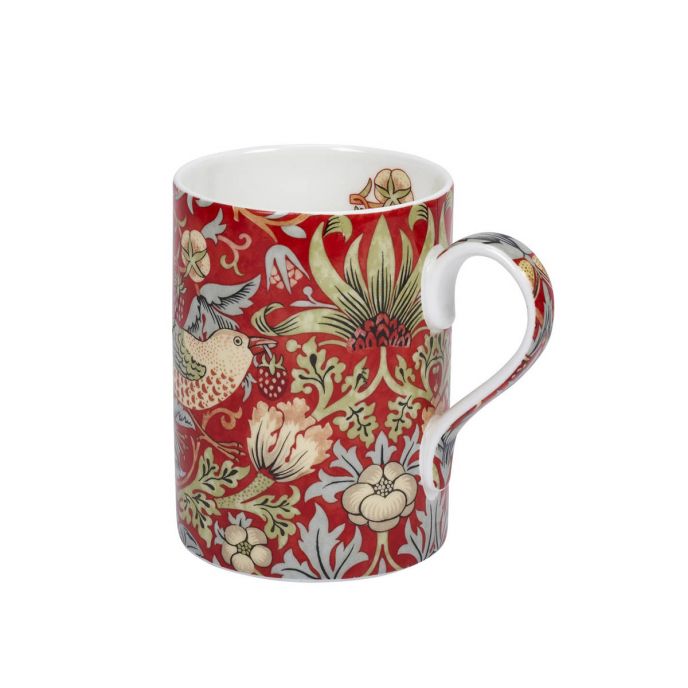 Morris & Co Strawberry Thief Mug, Red