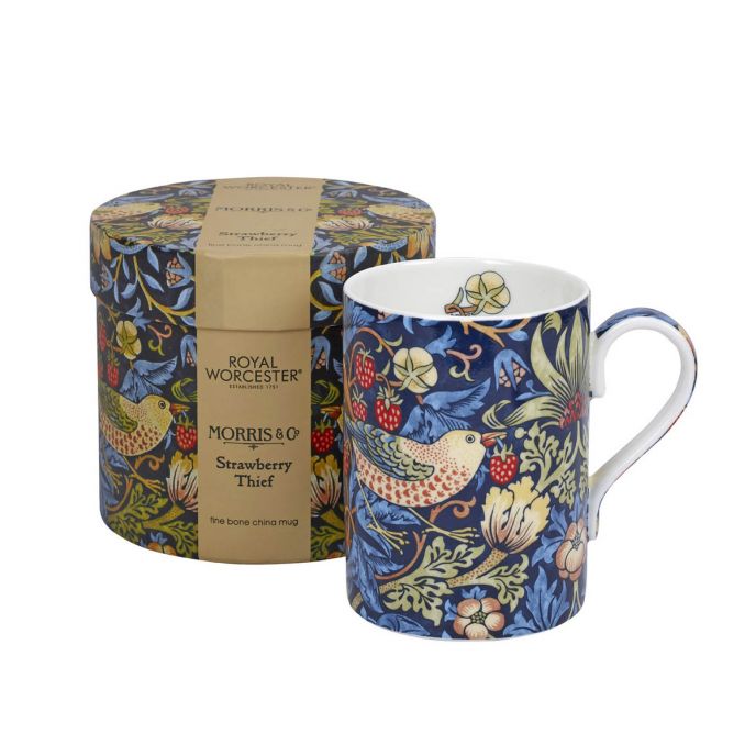 Morris & Co. Strawberry Thief Mug, Indigo